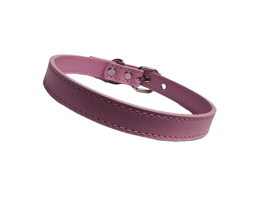 Bubblegum Static Collar - Pink Faux Leather Choker Collar