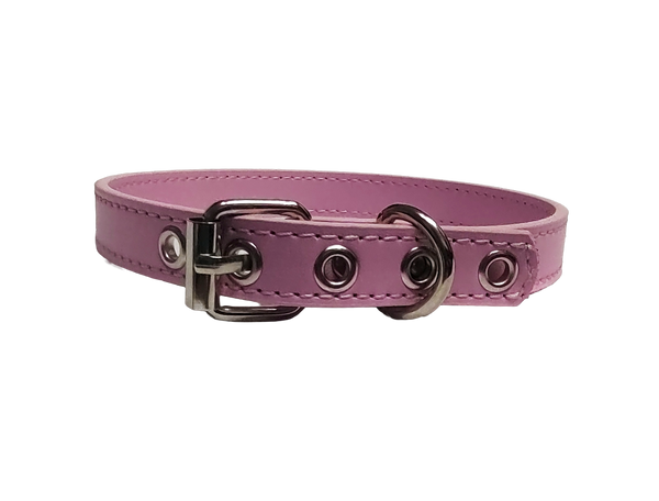 Bubblegum Static Collar - Pink Faux Leather Choker Collar