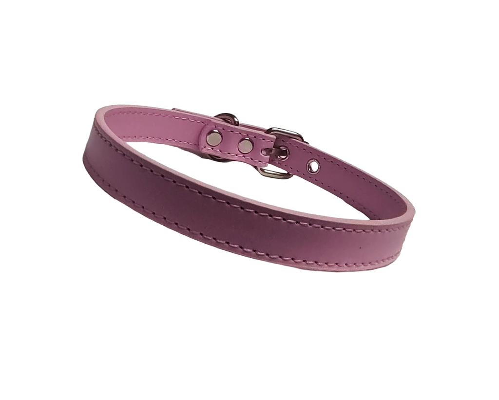 Bubblegum Static Collar - Pink Faux Leather Choker Collar