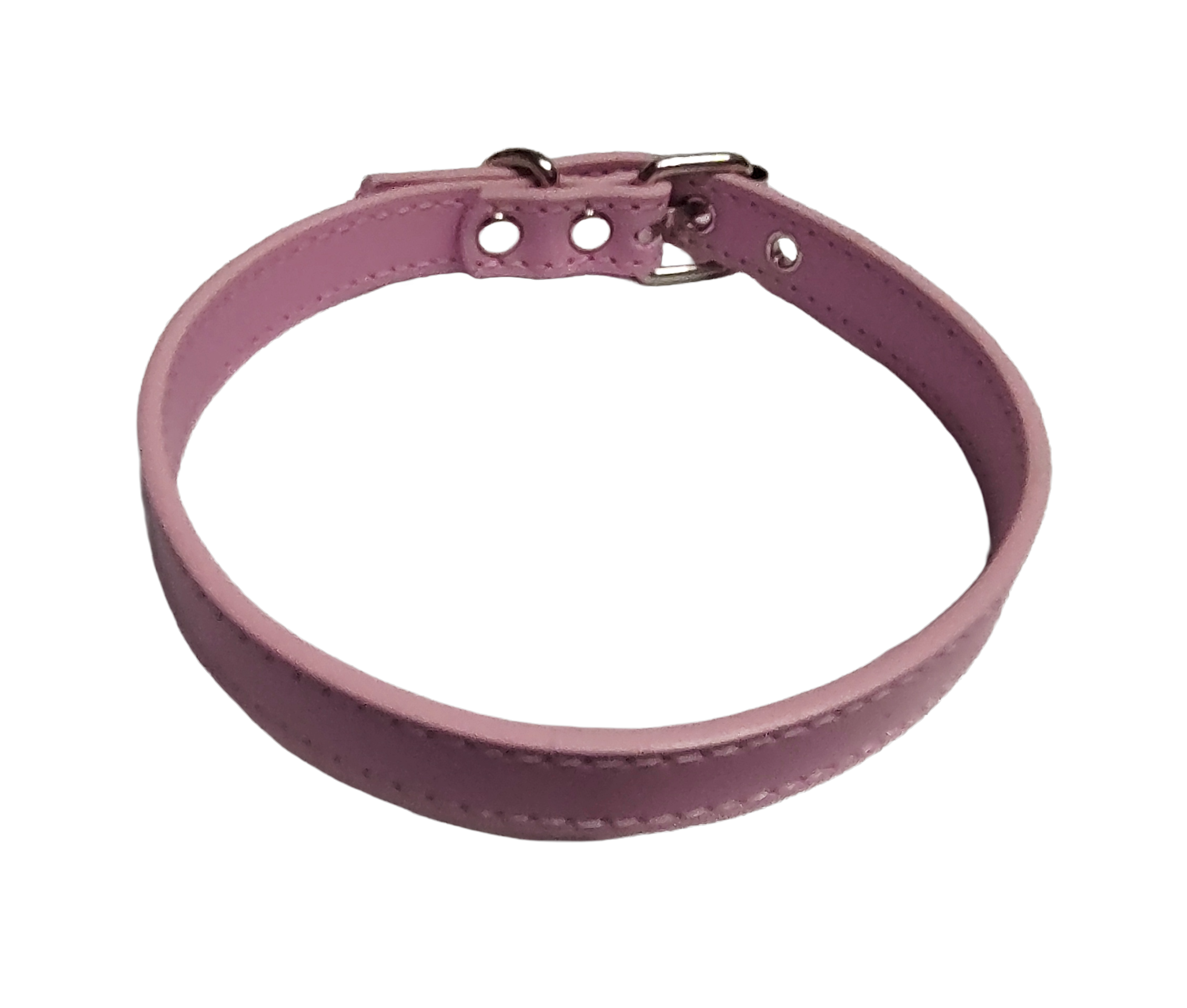Bubblegum Static Collar - Pink Faux Leather Choker Collar