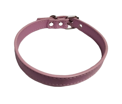 Bubblegum Static Collar - Pink Faux Leather Choker Collar