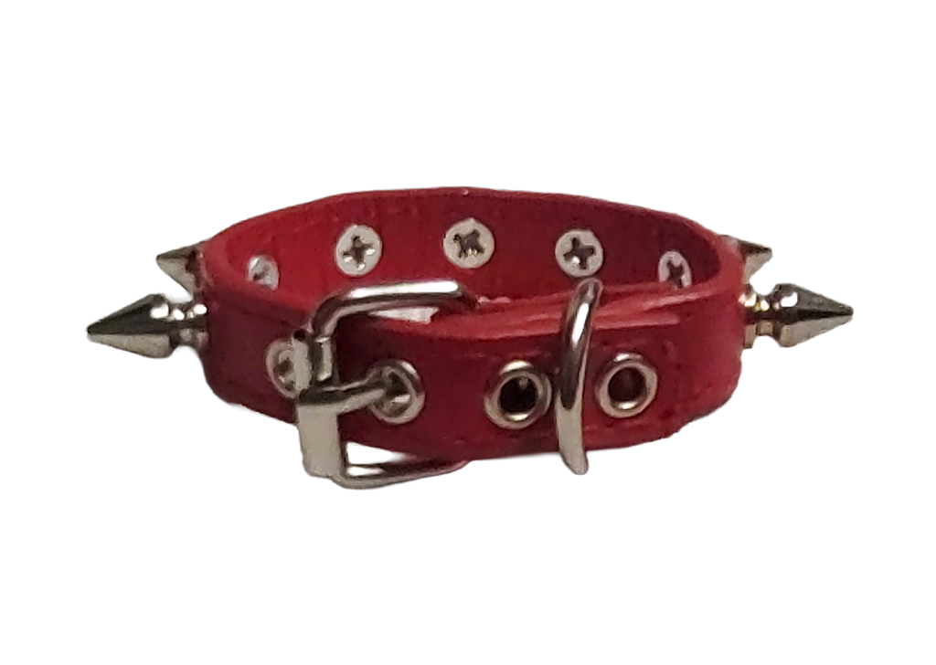 Crimson Ruin Spiked Cuff Bracelet