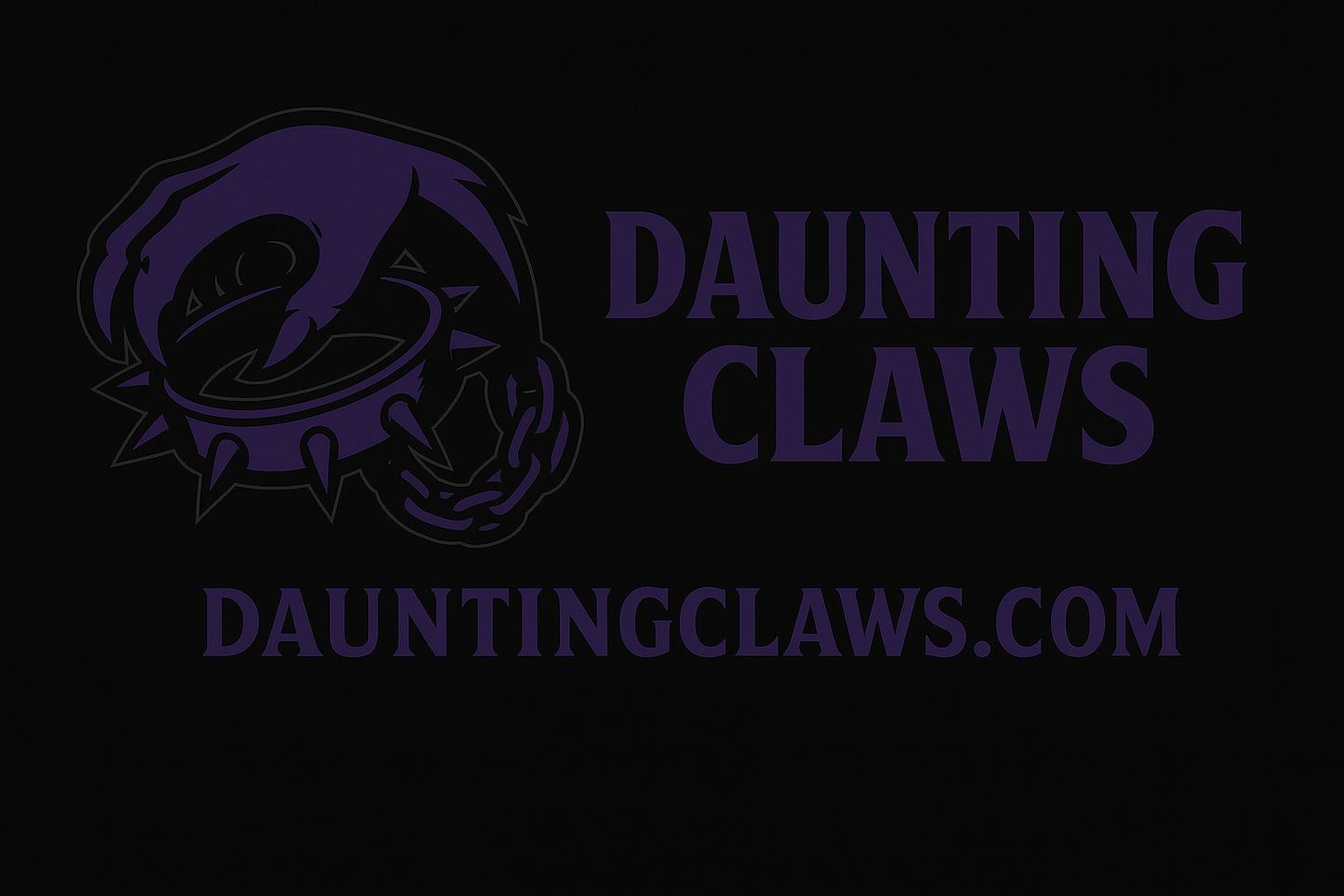 Logo of 'Daunting Claws' with a dark background