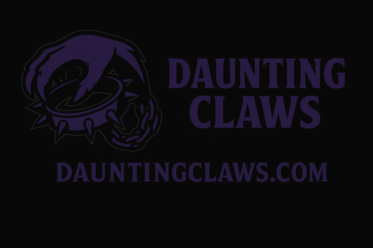 Logo of 'Daunting Claws' with a dark background